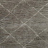 Wreno 8x10 Large Shag Area Rug with Cream Geometric Pattern | Gray PET