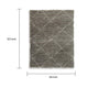 Wreno 8x10 Large Shag Area Rug with Cream Geometric Pattern | Gray PET