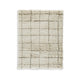 Wreno 8x10 Large Shag Area Rug with Cream Gridwork Pattern | Brown PET