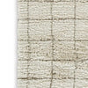 Wreno 8x10 Large Shag Area Rug with Cream Gridwork Pattern | Brown PET