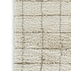 Wreno 8x10 Large Shag Area Rug with Cream Gridwork Pattern | Brown PET