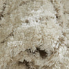 Wreno 8x10 Large Shag Area Rug with Cream Gridwork Pattern | Brown PET