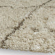 Wreno 8x10 Large Shag Area Rug with Cream Gridwork Pattern | Brown PET