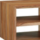Donni Square Side End Table | Dual Open Shelves | Natural Brown Wood 24"