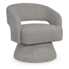 Nash Accent Chair with Swivel Base | Open Barrel Back | Pebble Boucle