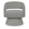 Nash Accent Chair with Swivel Base | Open Barrel Back | Pebble Boucle