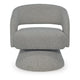 Nash Accent Chair with Swivel Base | Open Barrel Back | Pebble Boucle