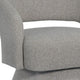 Nash Accent Chair with Swivel Base | Open Barrel Back | Pebble Boucle