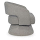 Nash Accent Chair with Swivel Base | Open Barrel Back | Pebble Boucle