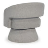 Nash Accent Chair with Swivel Base | Open Barrel Back | Pebble Boucle