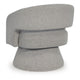 Nash Accent Chair with Swivel Base | Open Barrel Back | Pebble Boucle