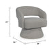 Nash Accent Chair with Swivel Base | Open Barrel Back | Pebble Boucle