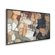 Patty Rectangular Wall Art | Mosaic Stone Pattern | Gray | Taupe 47x87