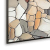 Patty Rectangular Wall Art | Mosaic Stone Pattern | Gray | Taupe 47x87