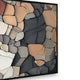 Patty Rectangular Wall Art | Mosaic Stone Pattern | Gray | Taupe 47x87