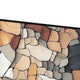 Patty Rectangular Wall Art | Mosaic Stone Pattern | Gray | Taupe 47x87