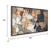 Patty Rectangular Wall Art | Mosaic Stone Pattern | Gray | Taupe 47x87