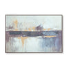 Gatty Wall Art with Abstract Horizon Design | Blue-Gray Canvas 48x72