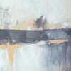 Gatty Wall Art with Abstract Horizon Design | Blue-Gray Canvas 48x72
