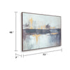 Gatty Wall Art with Abstract Horizon Design | Blue-Gray Canvas 48x72