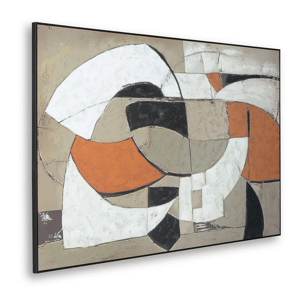 Archy Framed Canvas Wall Art | Geometric Abstract Design | Multicolor 48x72