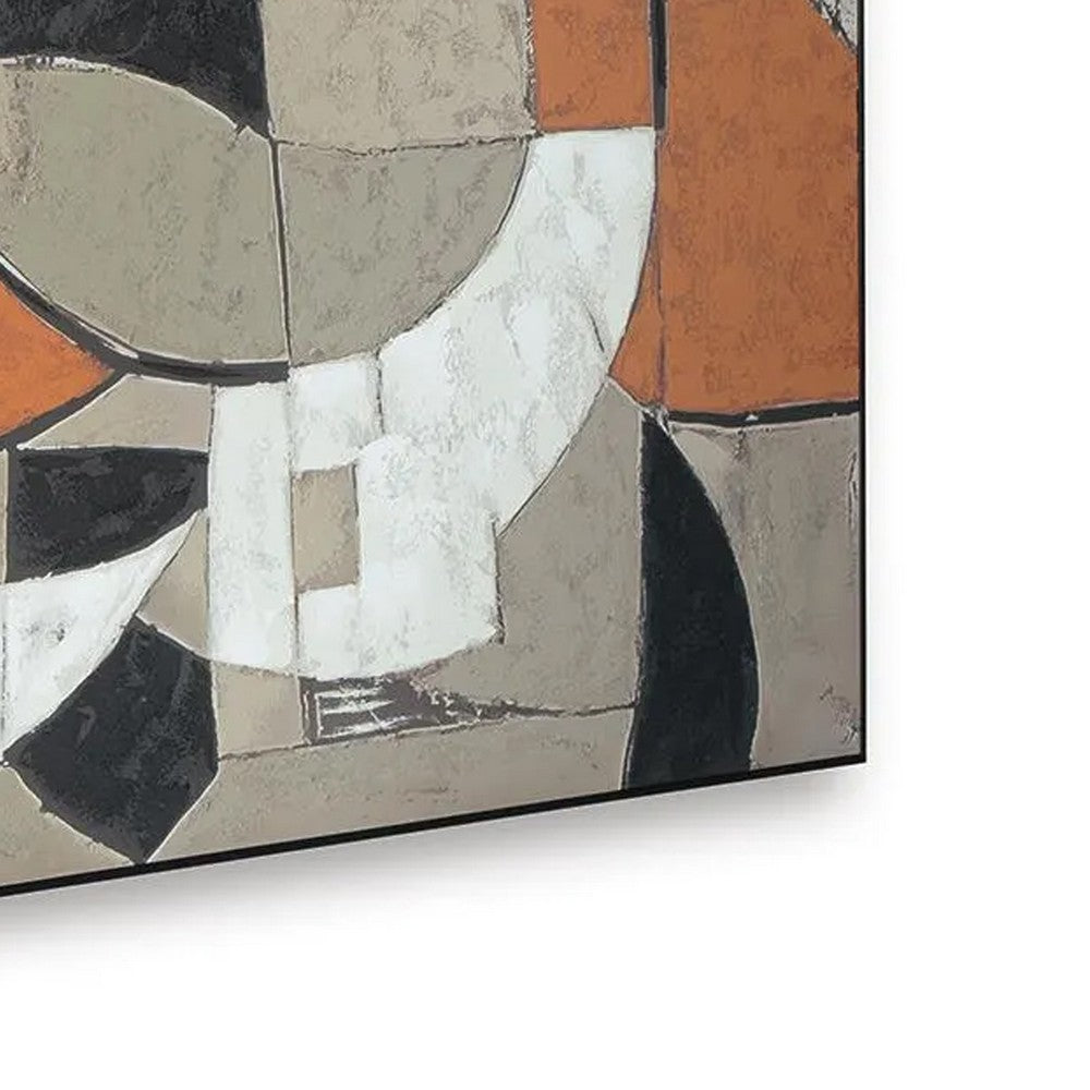 Archy Framed Canvas Wall Art | Geometric Abstract Design | Multicolor 48x72