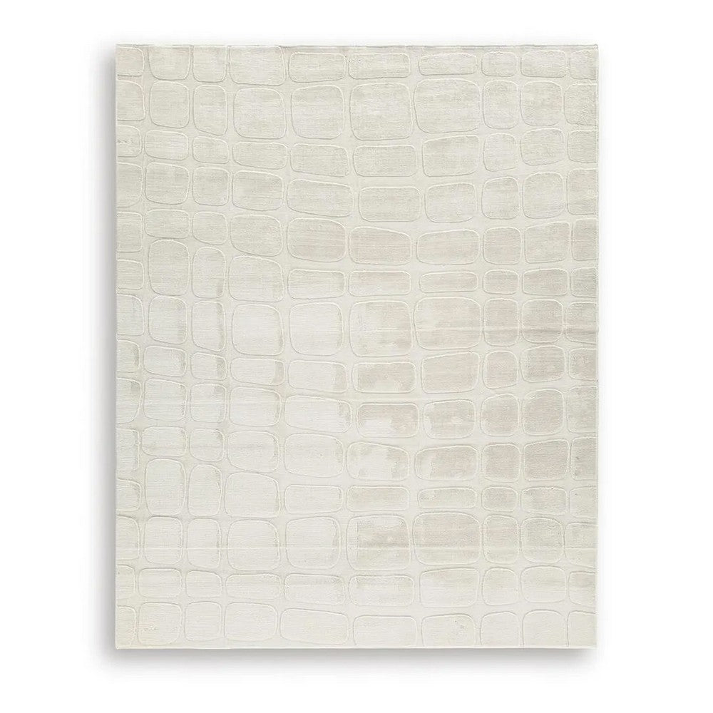 Malvin 8x10 Large Washable  Area Rug | Geometric Motifs | S&stone Beige