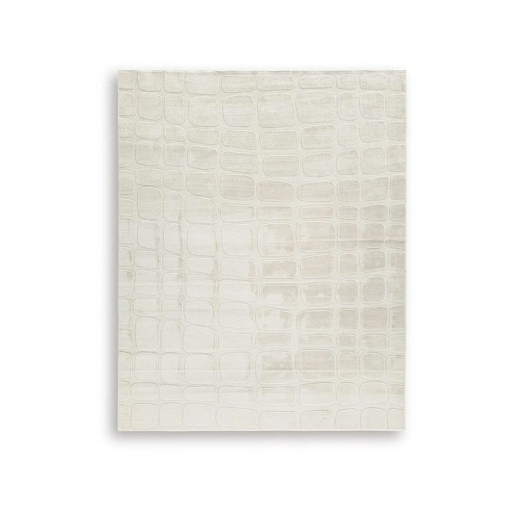 Malvin 8x10 Large Washable  Area Rug | Geometric Motifs | S&stone Beige
