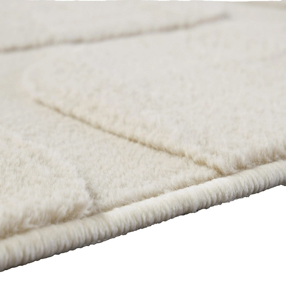 Malvin 8x10 Large Washable  Area Rug | Geometric Motifs | S&stone Beige