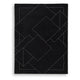 Maro Large Area Rug | Geometric Design | Low Pile | Black & White Wool 8x10