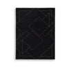 Maro Large Area Rug | Geometric Design | Low Pile | Black & White Wool 8x10