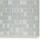 Dyni Large Area Rug | Geometric | Coastal Blue & Ivory Wool Polyester 8x10