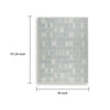 Dyni Large Area Rug | Geometric | Coastal Blue & Ivory Wool Polyester 8x10