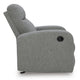 Lete Manual Rocker Recliner Chair | Foam Fill Gray Polyester | Corner Blocked