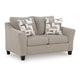 Wecy Loveseat w 2 Pillows | Foam Fill Taupe Gray Polyester | 68"