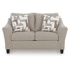 Wecy Loveseat w 2 Pillows | Foam Fill Taupe Gray Polyester | 68"