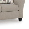 Wecy Loveseat w 2 Pillows | Foam Fill Taupe Gray Polyester | 68"