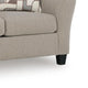 Wecy Loveseat w 2 Pillows | Foam Fill Taupe Gray Polyester | 68"