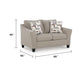 Wecy Loveseat w 2 Pillows | Foam Fill Taupe Gray Polyester | 68"