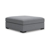 Beil Modular Oversize Accent Ottoman | Foam Seat | Gray Nuvella 52"
