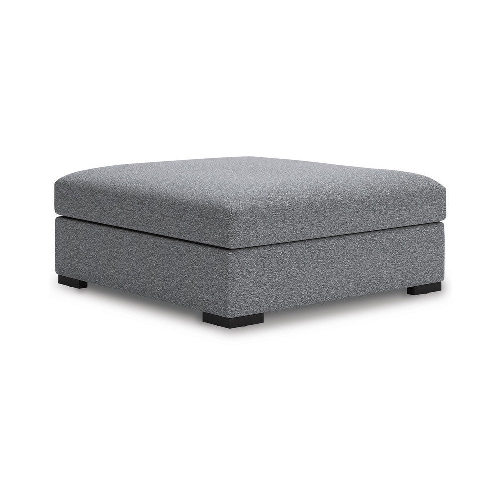 Beil Modular Oversize Accent Ottoman | Foam Seat | Gray Nuvella 52"