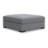 Beil Modular Oversize Accent Ottoman | Foam Seat | Gray Nuvella 52"