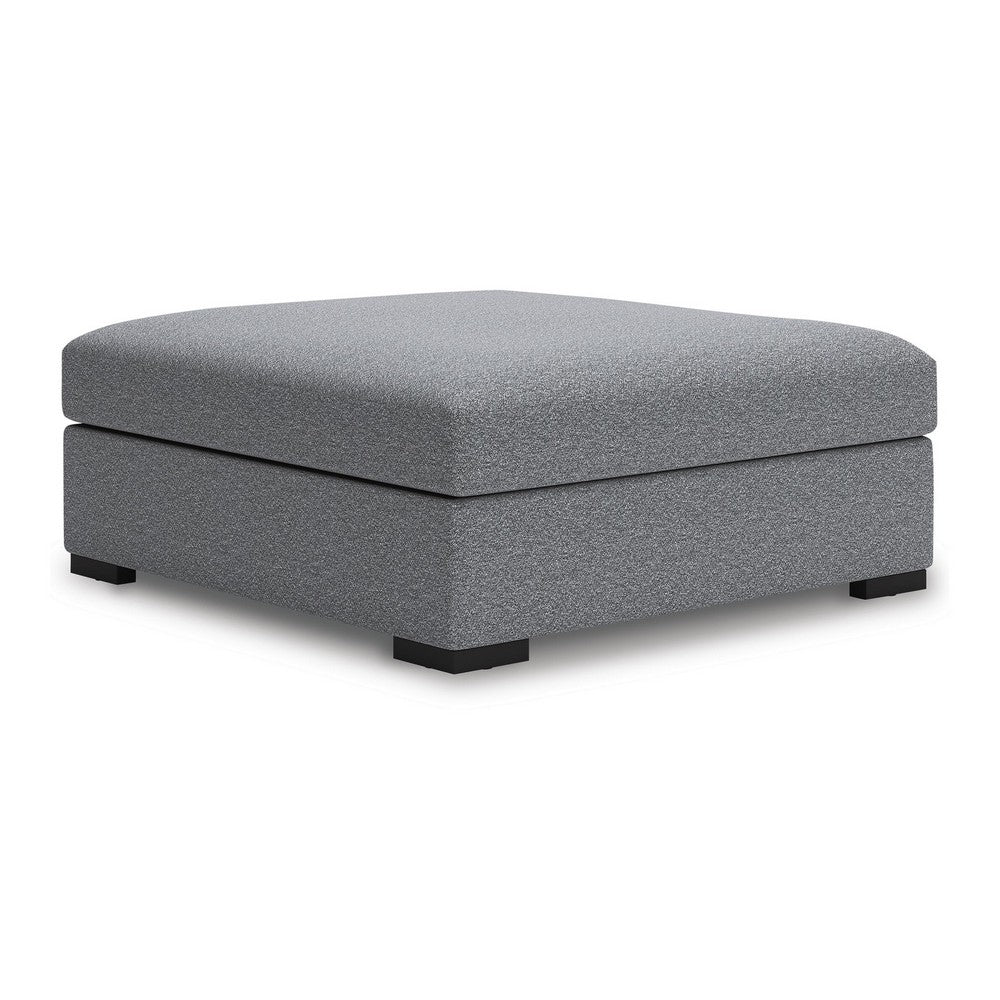 Beil Modular Oversize Accent Ottoman | Foam Seat | Gray Nuvella 52"