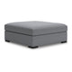 Beil Modular Oversize Accent Ottoman | Foam Seat | Gray Nuvella 52"