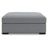 Beil Modular Oversize Accent Ottoman | Foam Seat | Gray Nuvella 52"