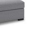 Beil Modular Oversize Accent Ottoman | Foam Seat | Gray Nuvella 52"