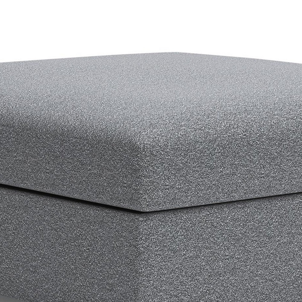 Beil Modular Oversize Accent Ottoman | Foam Seat | Gray Nuvella 52"