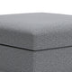 Beil Modular Oversize Accent Ottoman | Foam Seat | Gray Nuvella 52"