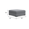 Beil Modular Oversize Accent Ottoman | Foam Seat | Gray Nuvella 52"