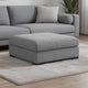 Beil Modular Oversize Accent Ottoman | Foam Seat | Gray Nuvella 52"